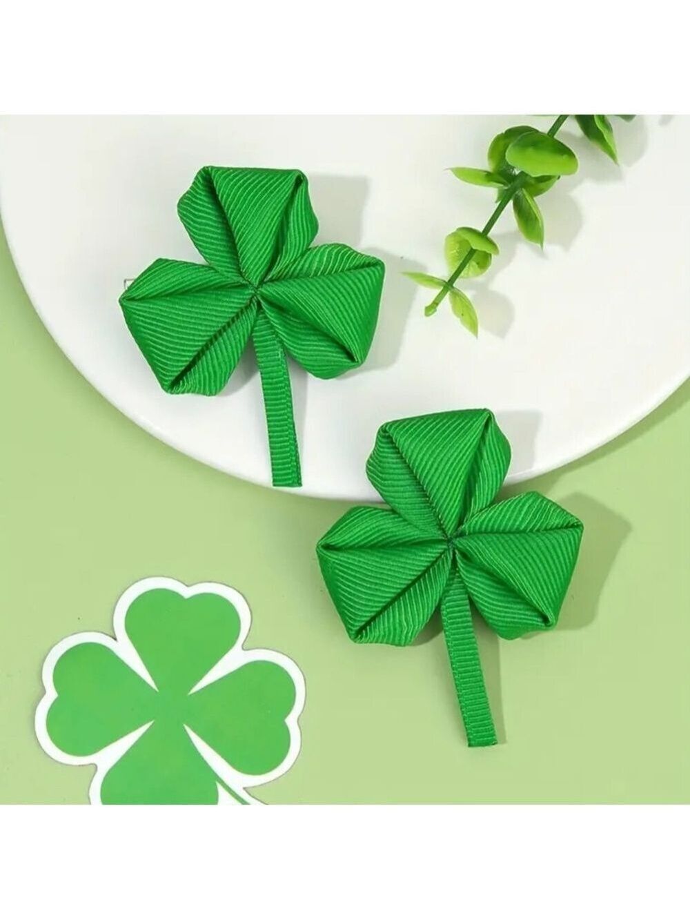 Green Shamrock Hair Accessories for Festive Celebrations